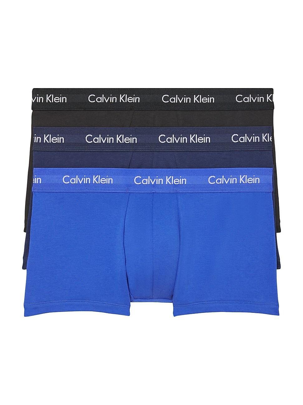 Calvin Klein Cotton Stretch Moisture Wicking Low Rise Trunks, Pack of 3 Product Image
