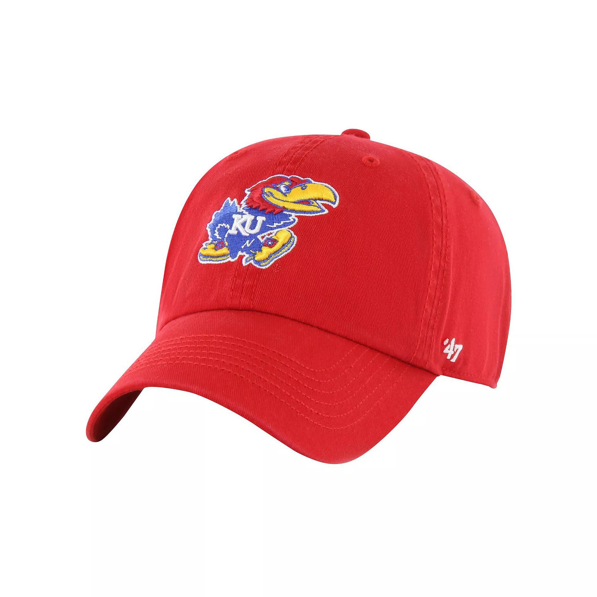 Men's '47 Red Kansas Jayhawks Classic Franchise Legacy��Fitted Hat, Size: Small Product Image