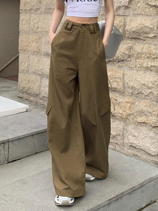Pocket Wide Leg Cargo Pants Product Image