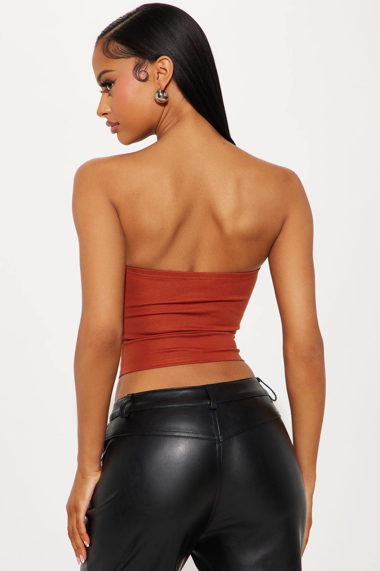 New Obsession Lace Up Corset - Rust Product Image
