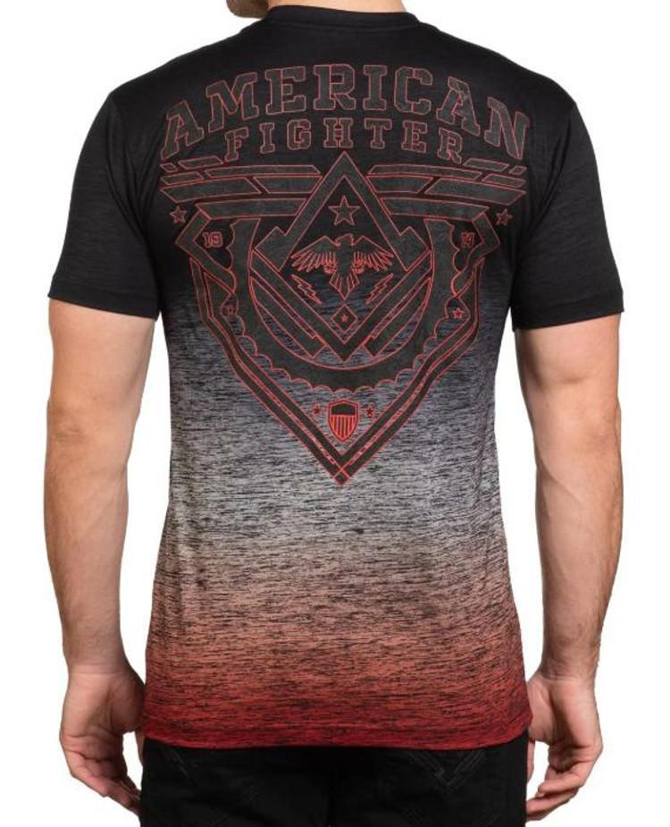 SALE American Fighter® Men's S/S Black/Grey/Red Barnhill T-Shirt Product Image