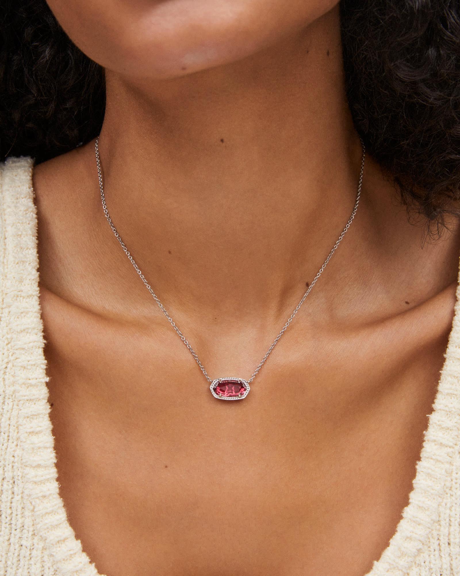 Elisa Silver Pendant Necklace in Iridescent Drusy Product Image