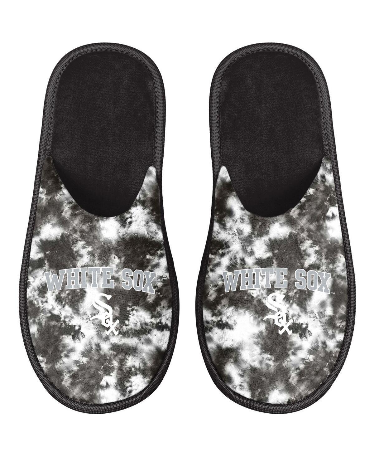 Women's FOCO Chicago White Sox Iconic Logo Scuff Slippers, Size: Large, Black Product Image