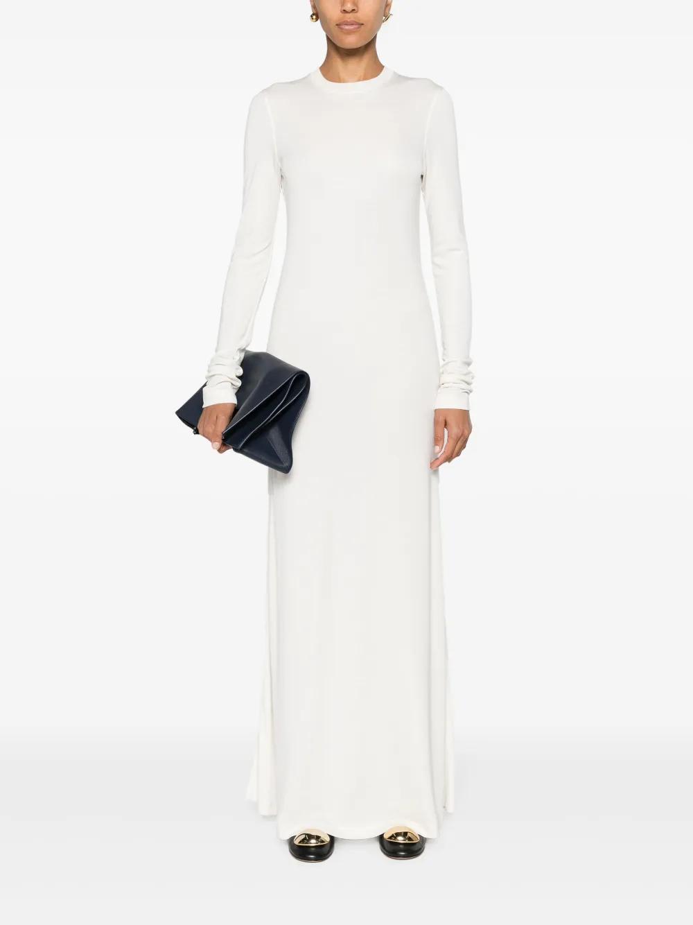 long-sleeve jersey maxi dress Product Image