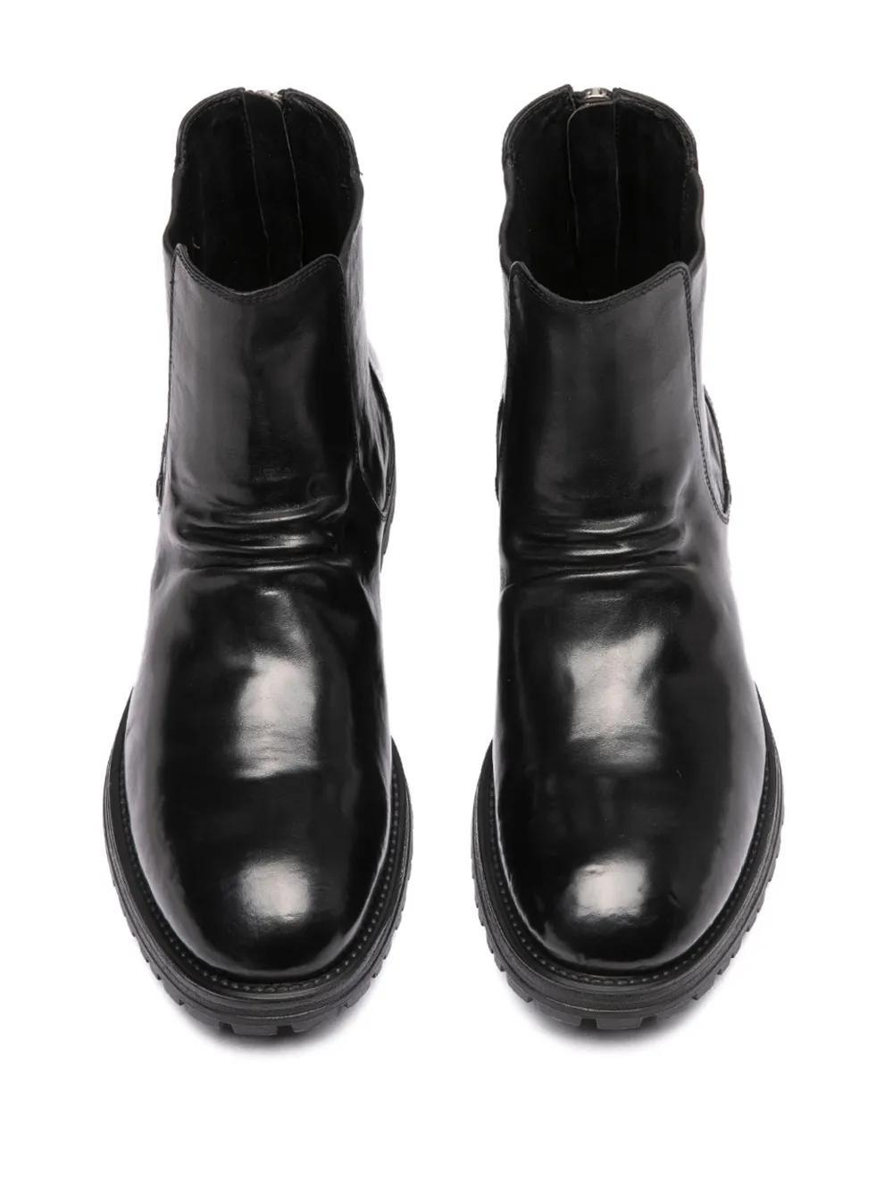 zipped leather boots  Product Image