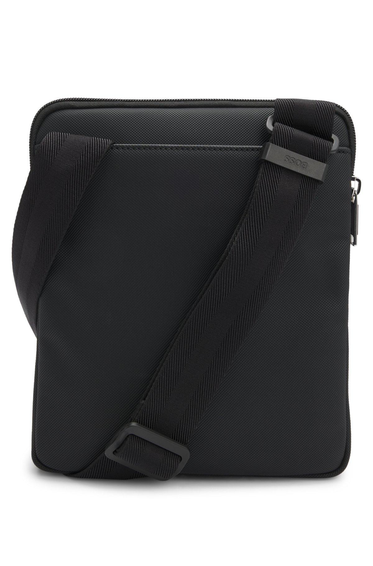BOSS - Reporter bag with smooth and structured finishes - Black Product Image