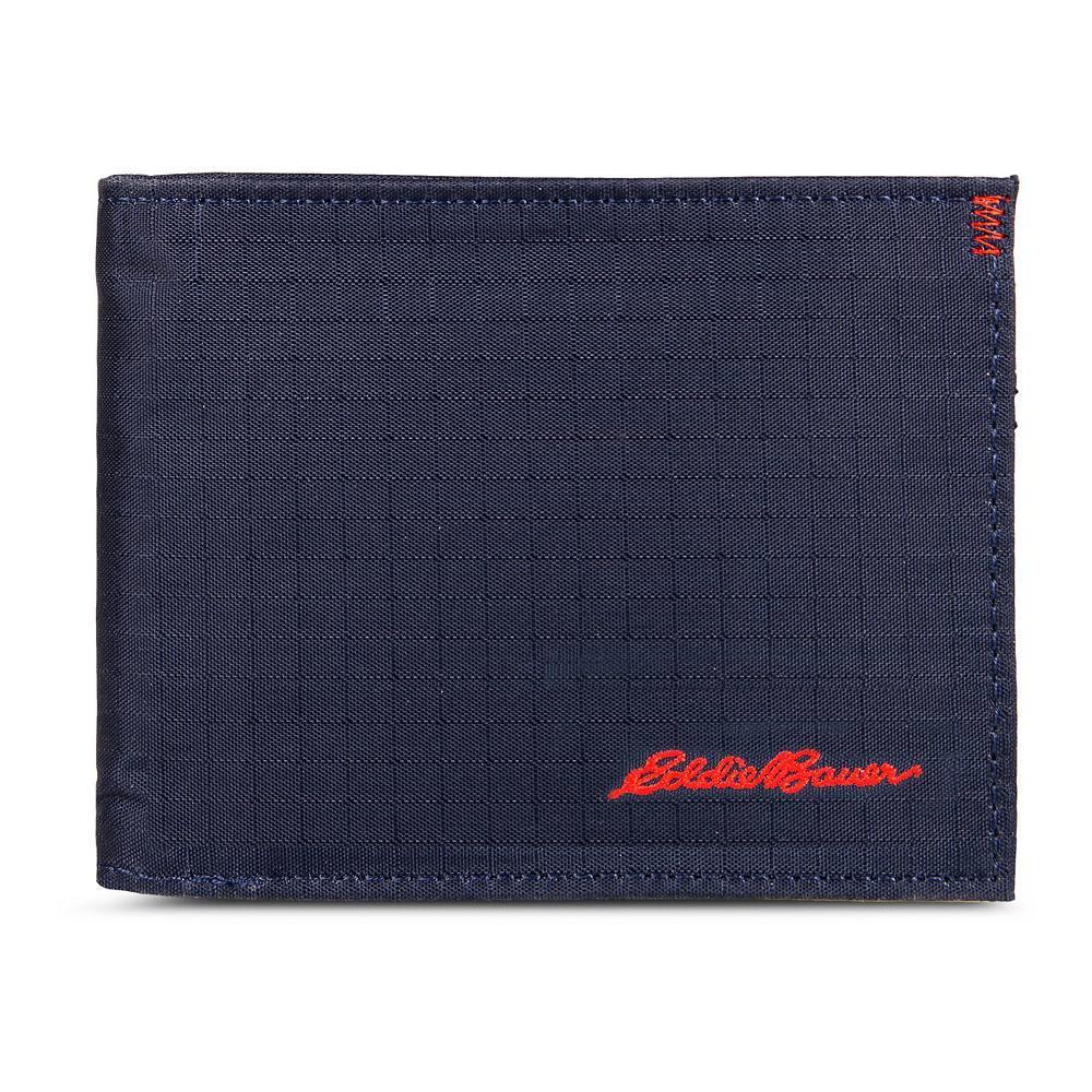 Men's Eddie Bauer Companion Ripstop Nylon Bifold RFID Wallet, Black Product Image