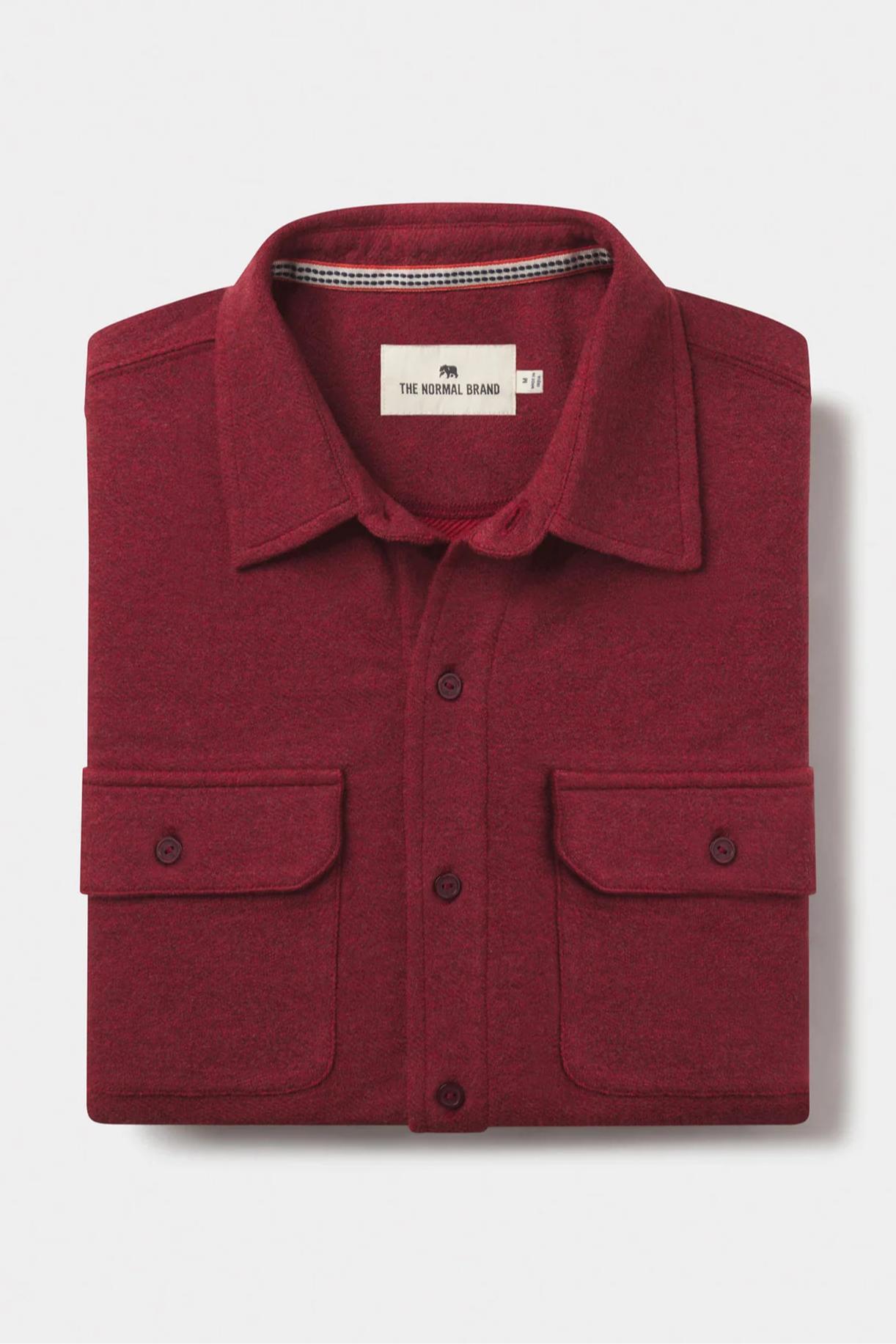 Textured Knit Shirt - Scarlet Product Image