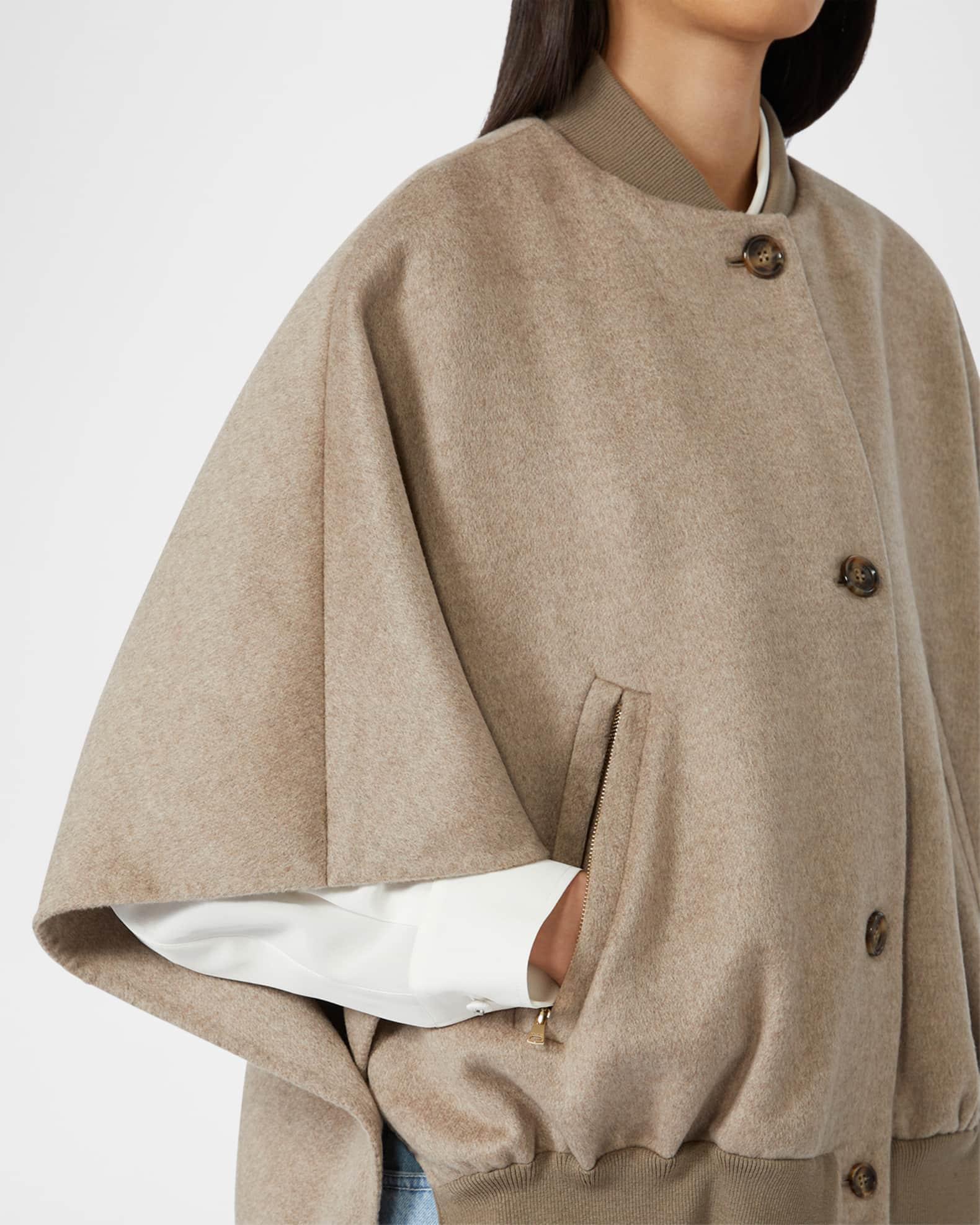 Leticia Cashmere Button-Front Cape Product Image