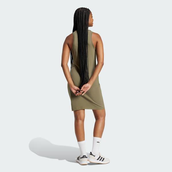 adidas Future Icons Small Logo Dress Olive Strata XS Womens Product Image