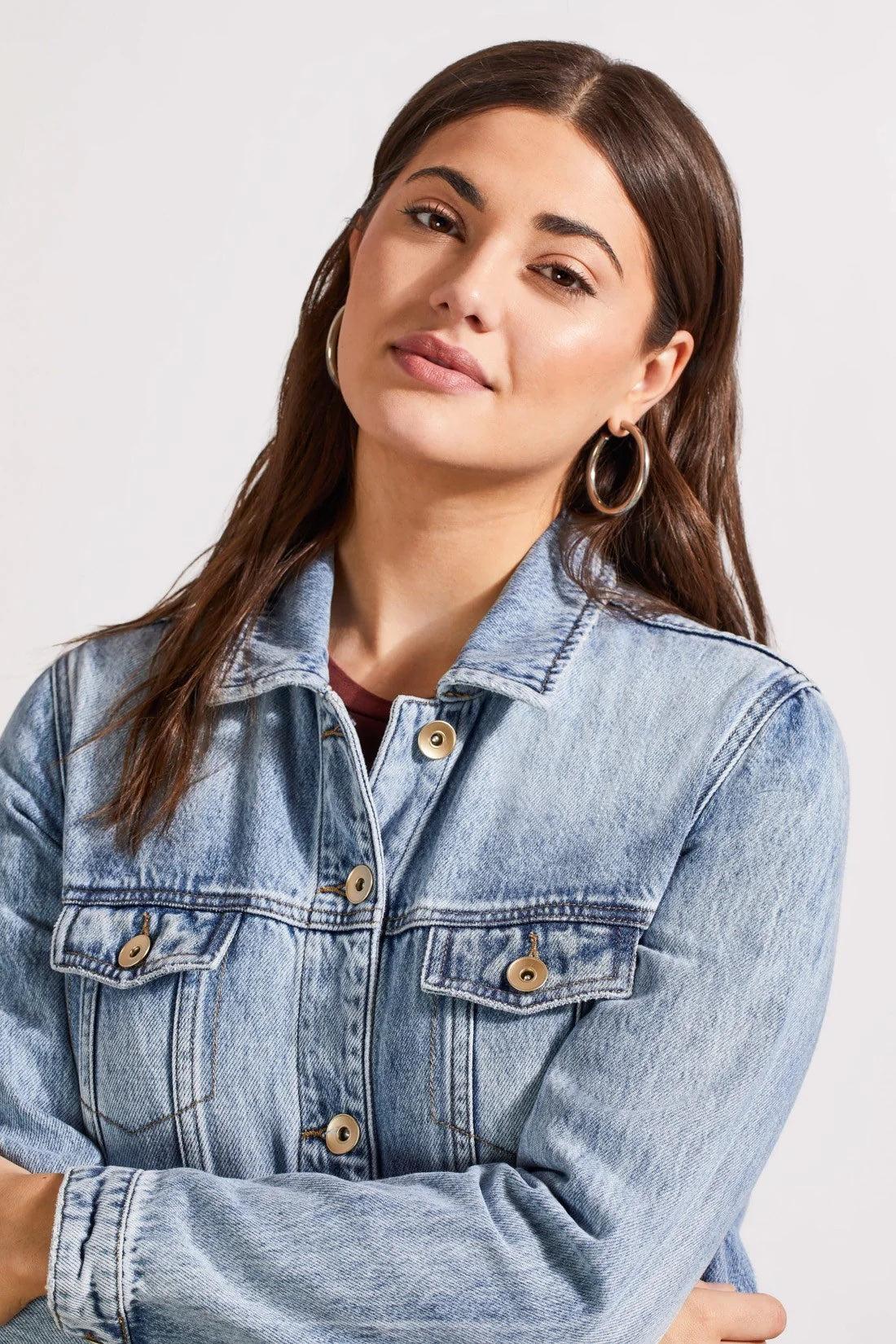 Denim Duster Jacket Product Image
