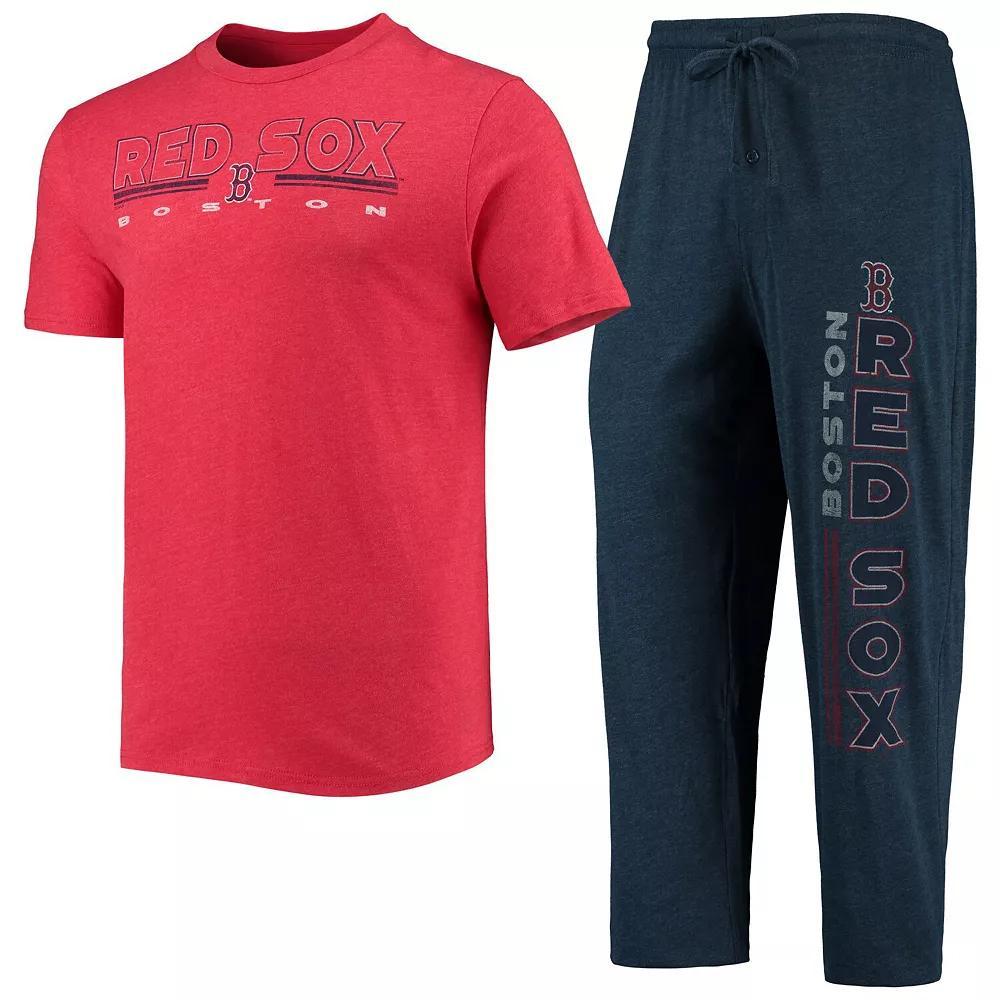 Men's Concepts Sport Navy/Red Boston Red Sox Meter T-Shirt and Pants Sleep Set, Size: 4XL, Blue Product Image