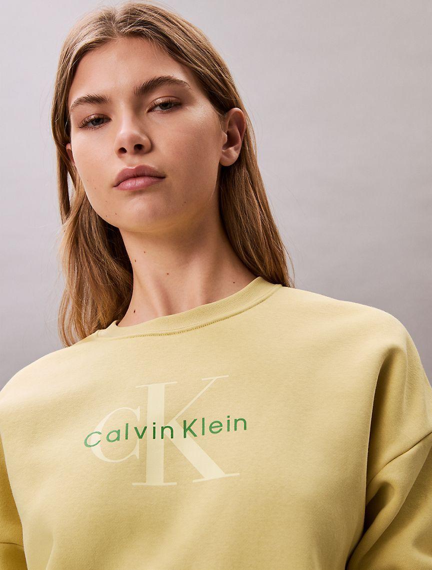 Fleece Monogram Logo Relaxed Sweatshirt Product Image