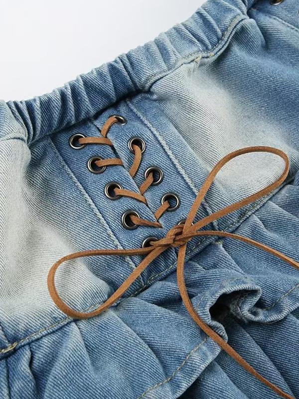 American Vintage Straps Mini Skirt Product Image