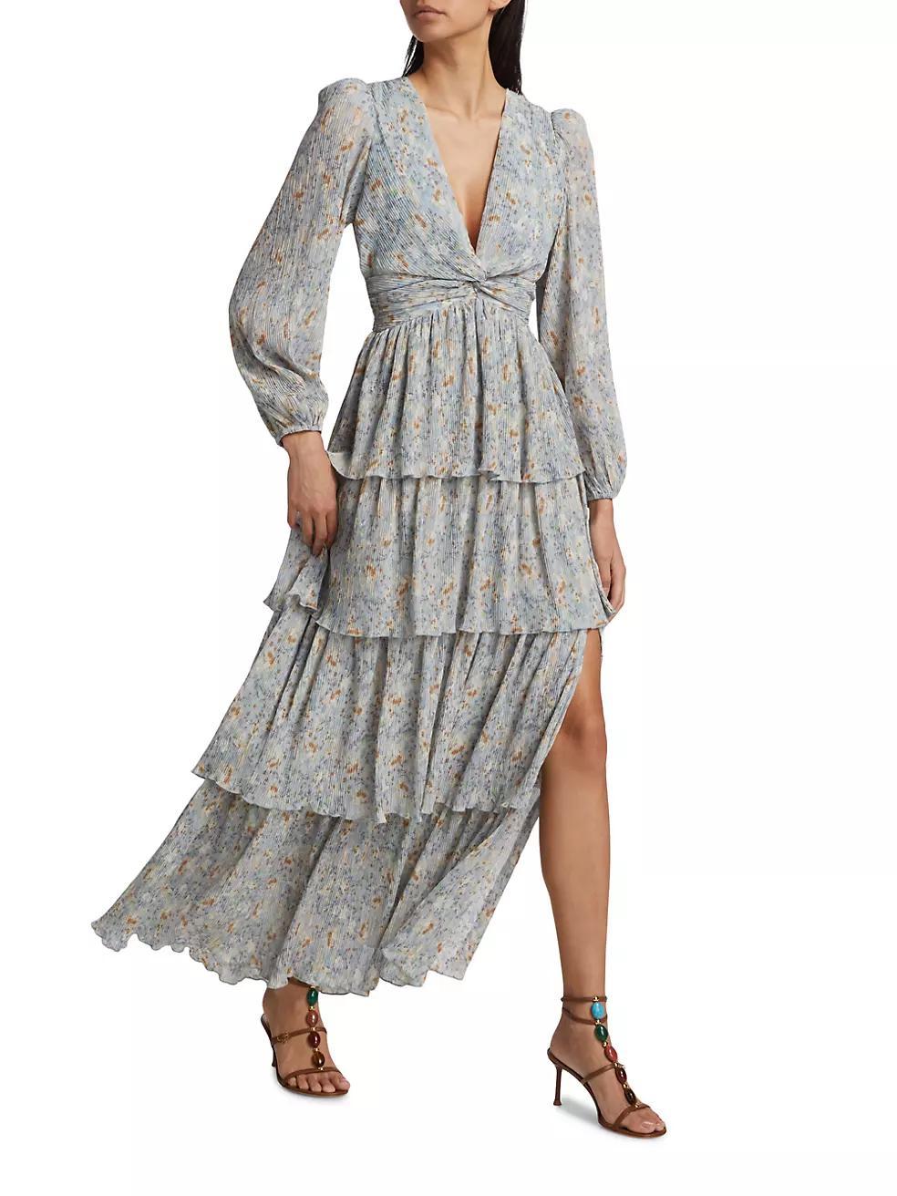 Sibylla Tiered Chiffon Dress Product Image