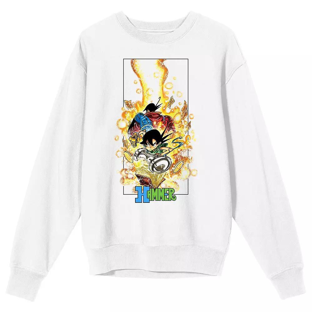 Men's Hammer Stud with Books Sweatshirt, Size: Small, White Product Image
