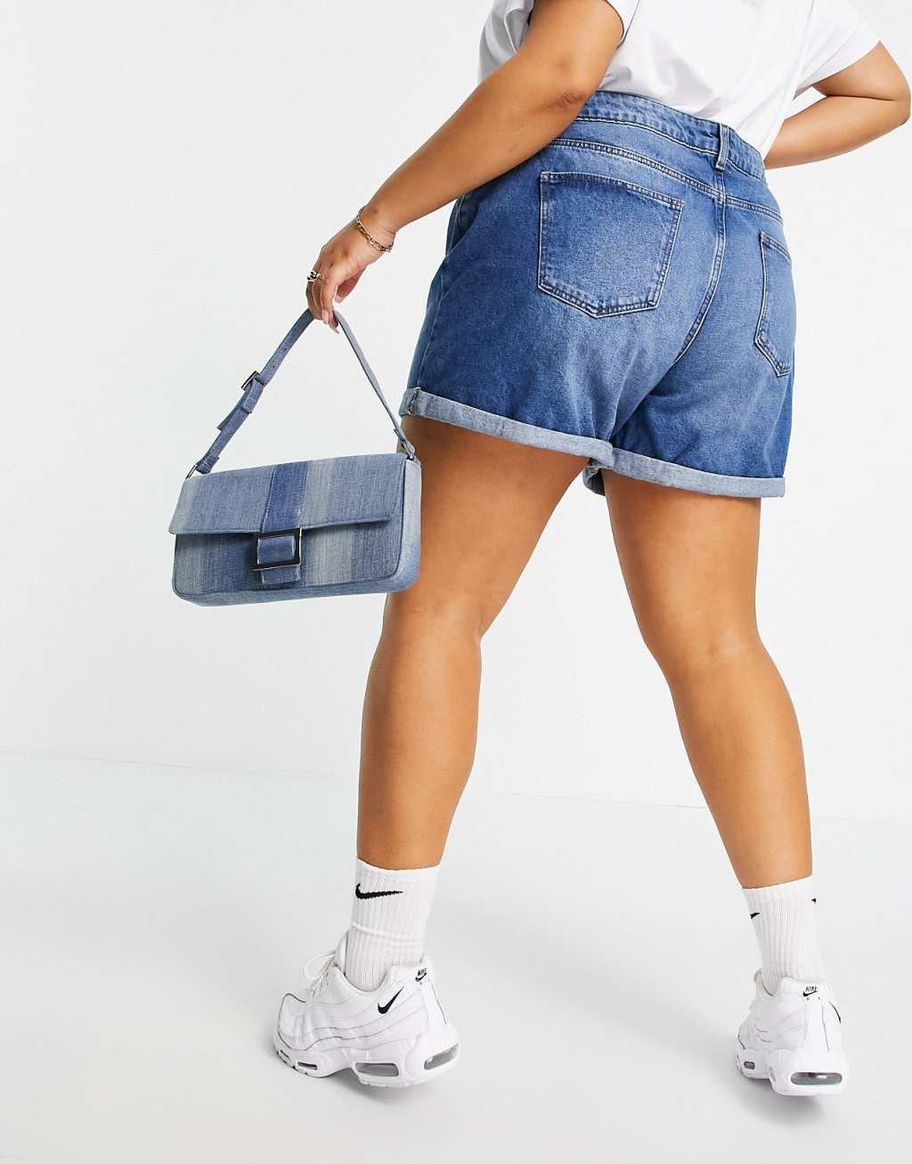 Noisy May Curve mom denim shorts Product Image