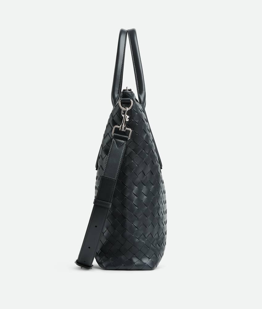 Men's Intrecciato Zipped North-South Tote in Ardoise Product Image