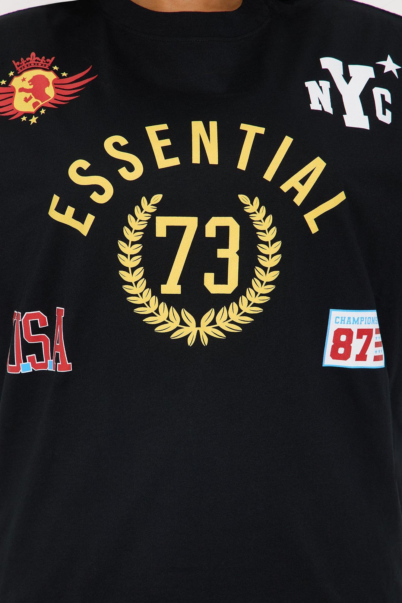 Essential 73 Washed Tee - Black Product Image