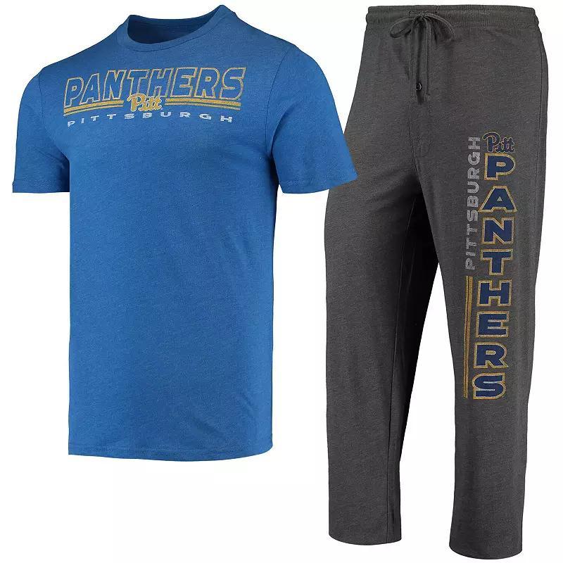 Men's Concepts Sport Heathered Charcoal/Royal Delaware Fightin' Blue Hens Meter T-Shirt & Pants Sleep Set, Size: Small Product Image