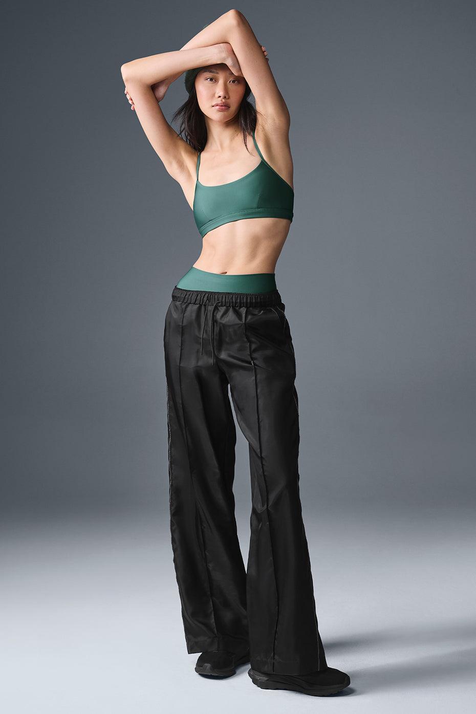 Afterglow Wide Leg Track Pant - Black Product Image
