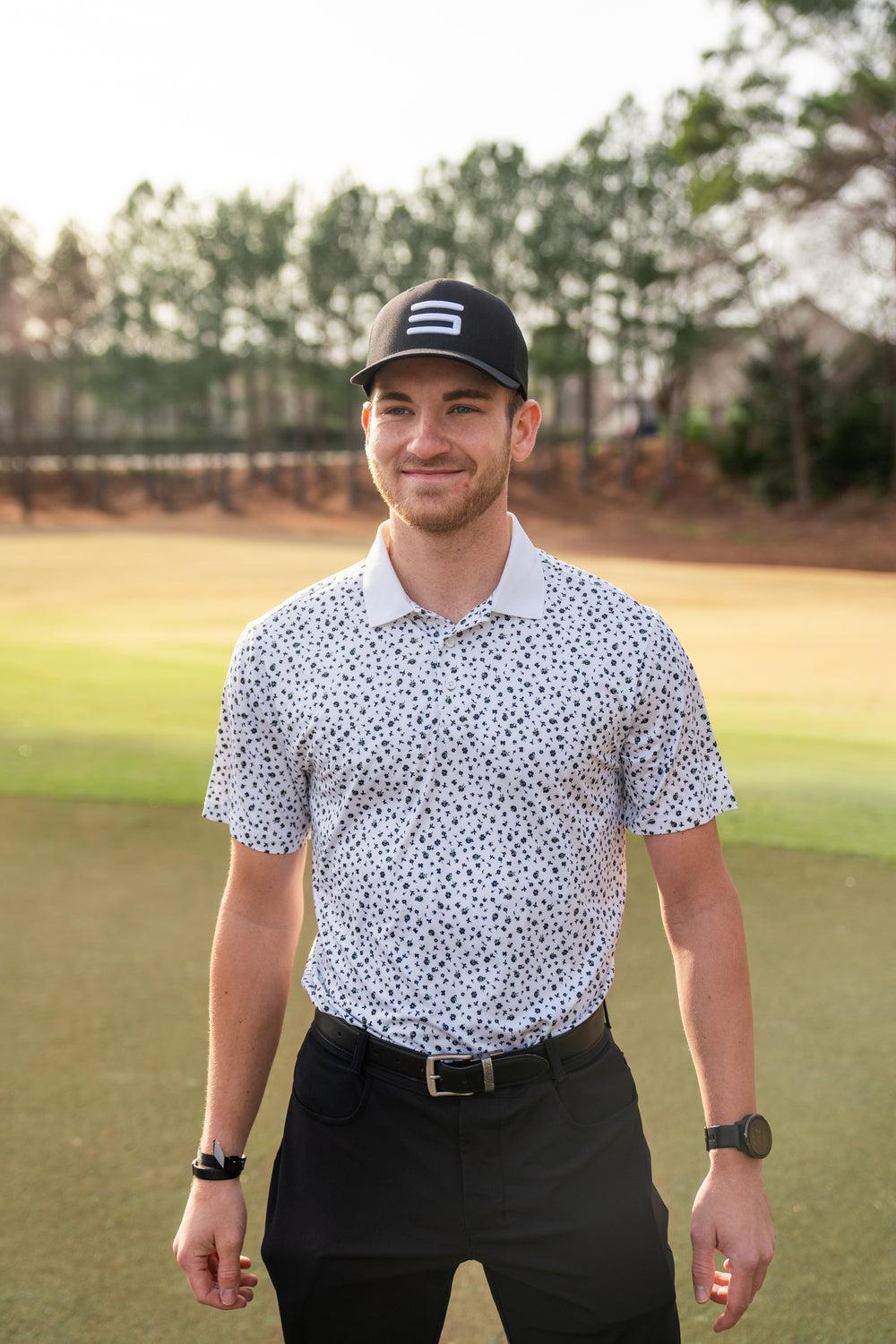 Three Sixty Six Men’s Print Golf Polos Male Product Image