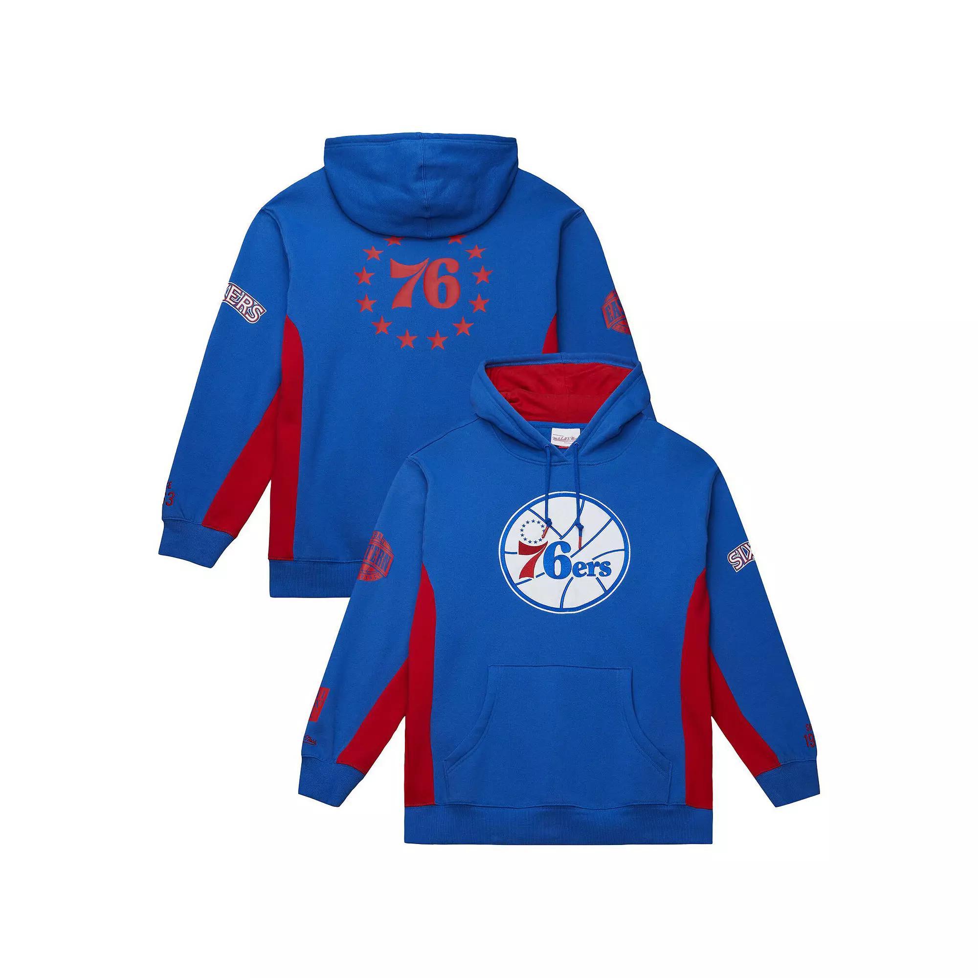 Men's Mitchell & Ness Royal Philadelphia 76ers Hardwood Classics Team Origins Fleece Pullover Hoodie, Size: 2XL, 76r Blue Product Image