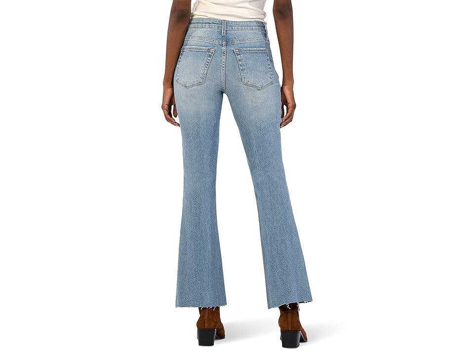 KUT from the Kloth Stella High-Rise Fab Ab Flare W/Raw Hem In Priorities (Priorities) Women's Jeans Product Image