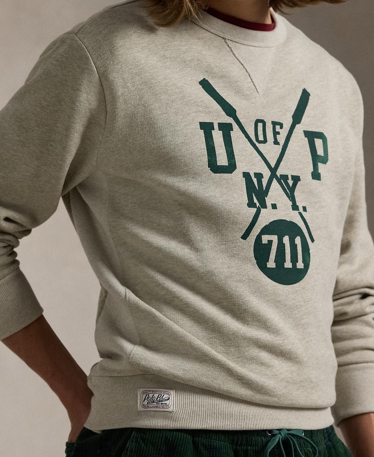 POLO RALPH LAUREN Slub Fleece Graphic Sweatshirt In Lt Vintage Hthr Product Image