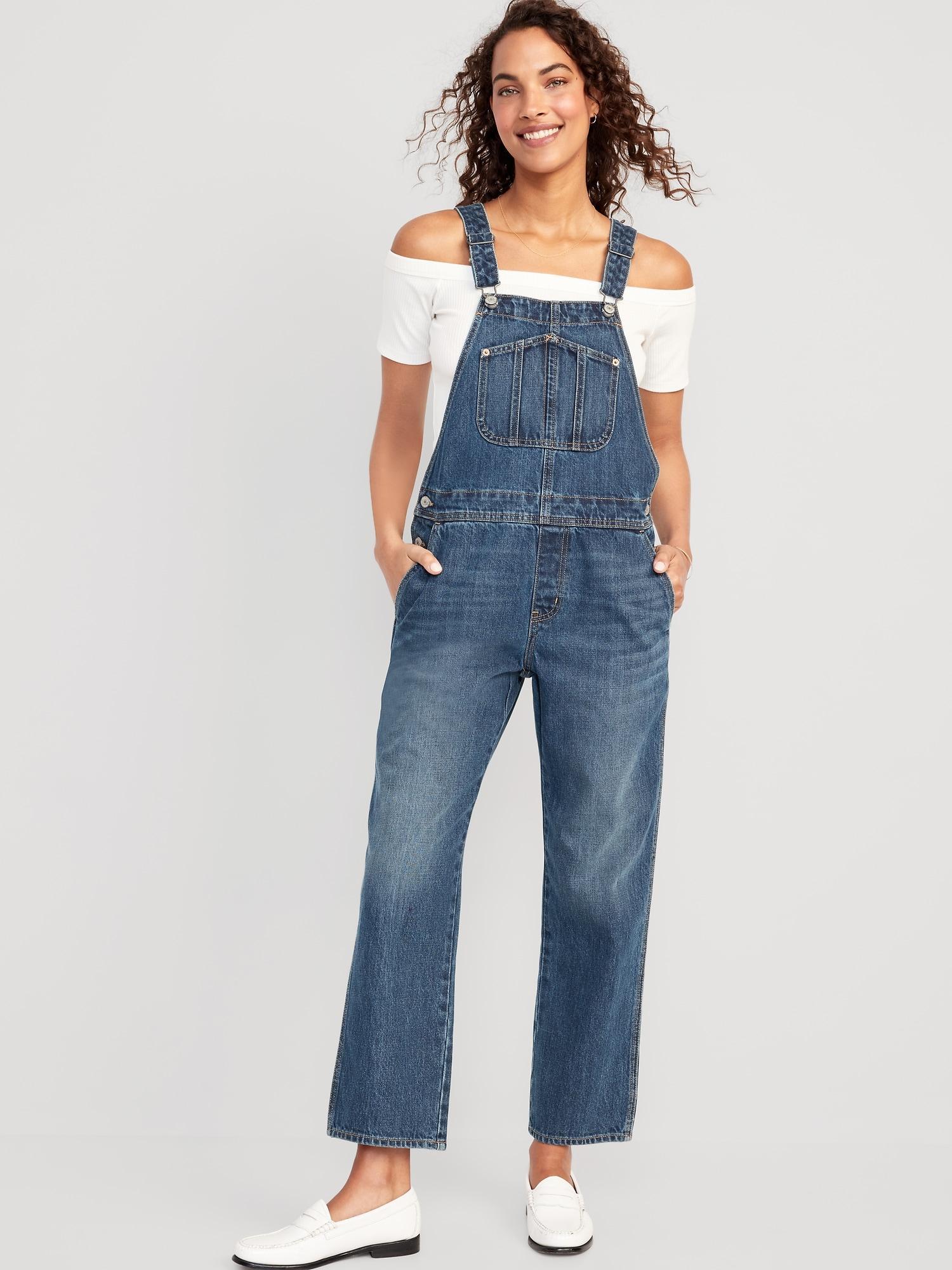 Slouchy Straight Jean Overalls Product Image
