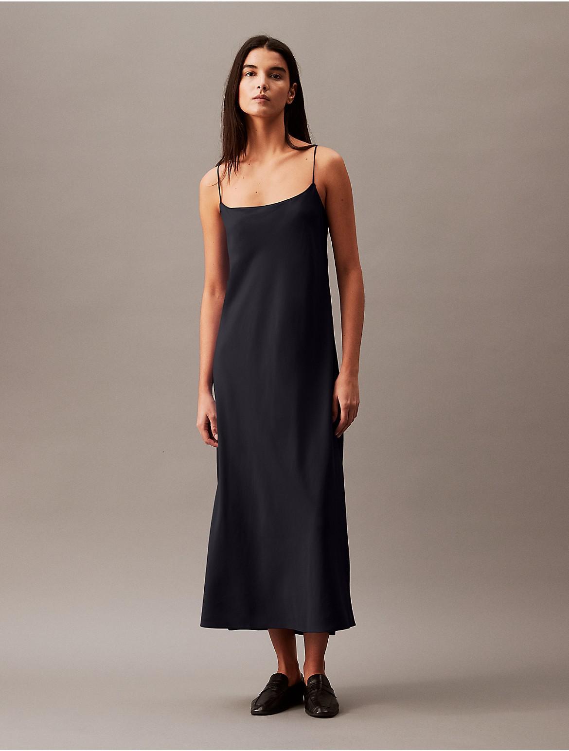 Calvin Klein Women's Midi Slip Dress - Blue - M Product Image