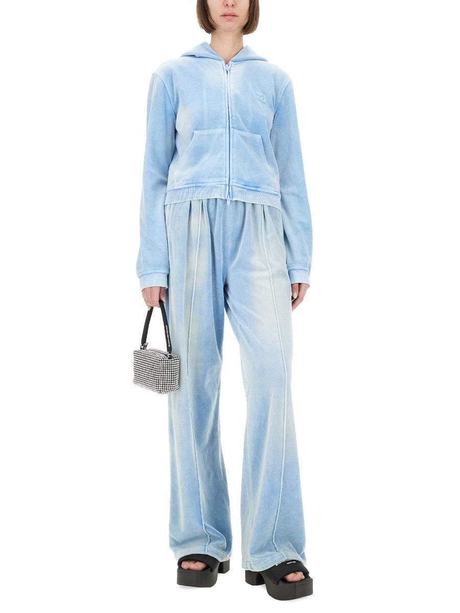 ALEXANDER WANG T T By Alexander Wang Hoodie In Azure Product Image