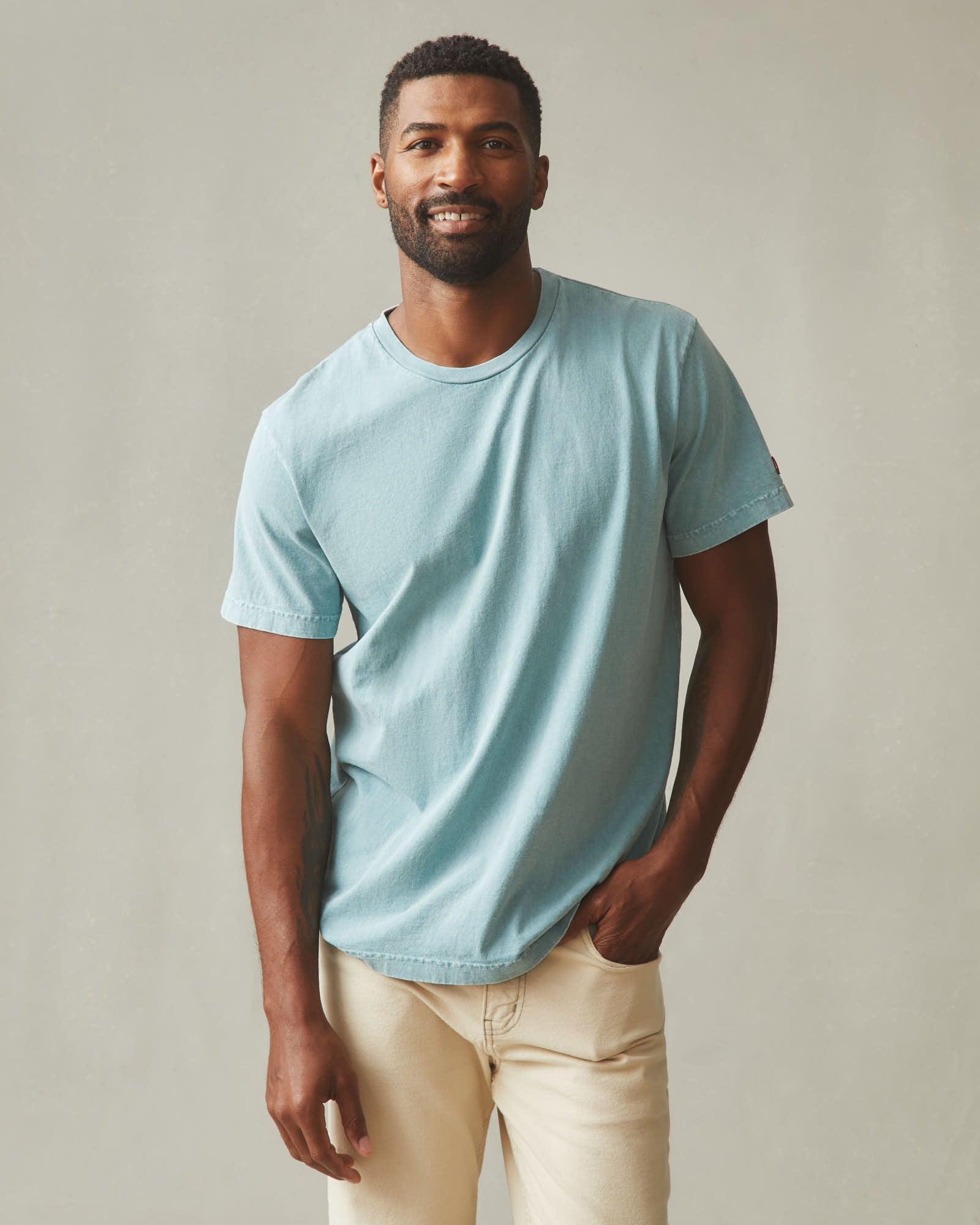 Men's Vintage Crew Tee - Mineral Wash Blue Mineral Product Image