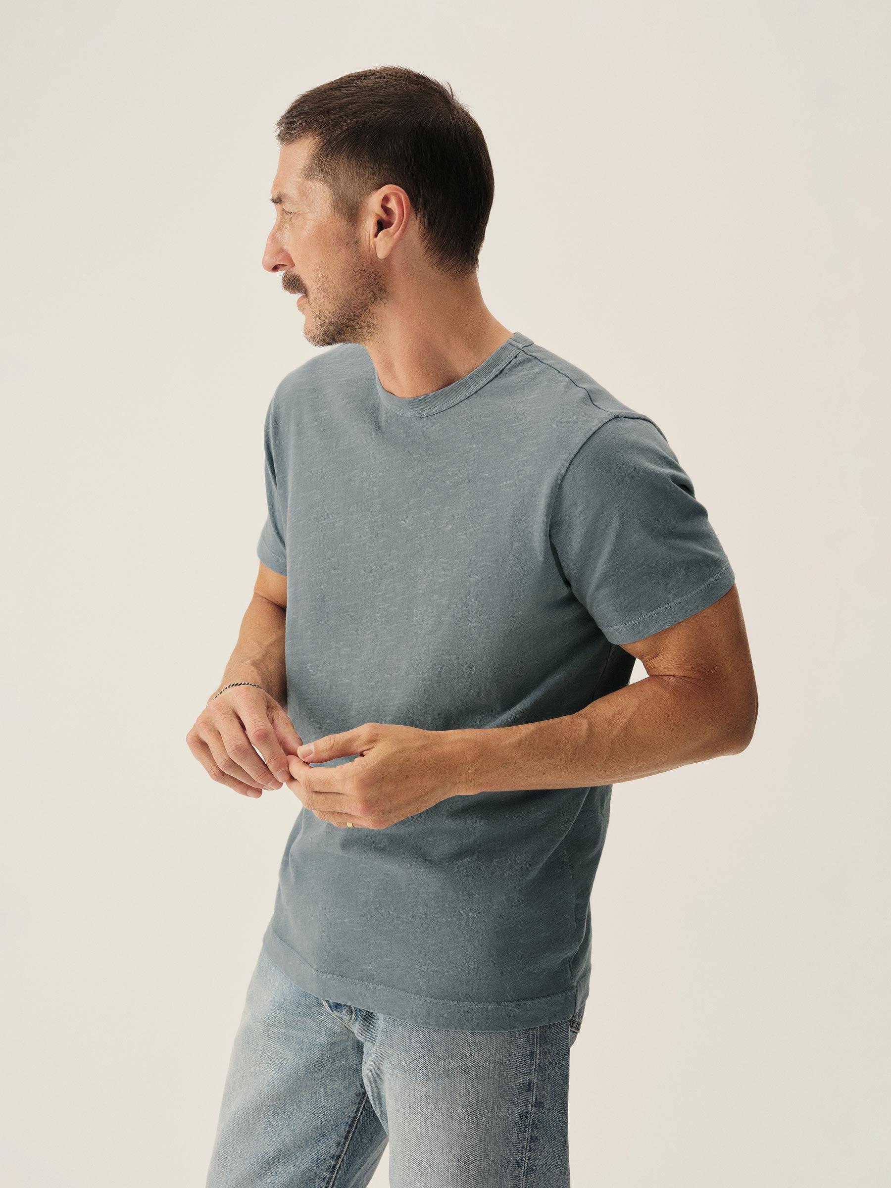 Dusk Blue Venice Wash Slub Classic Tee Product Image