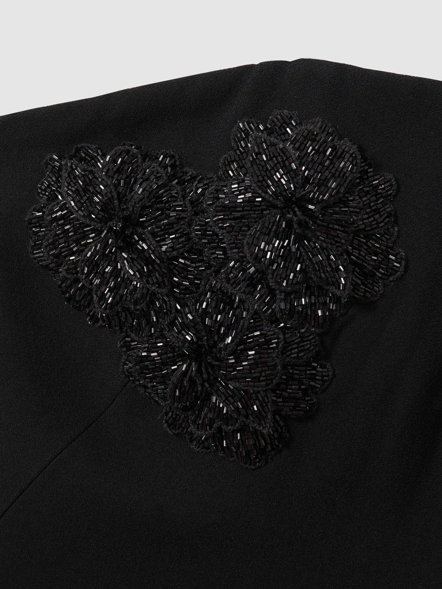 Rachel Gilbert Embellished Bodycon Midi Dress in Black Product Image