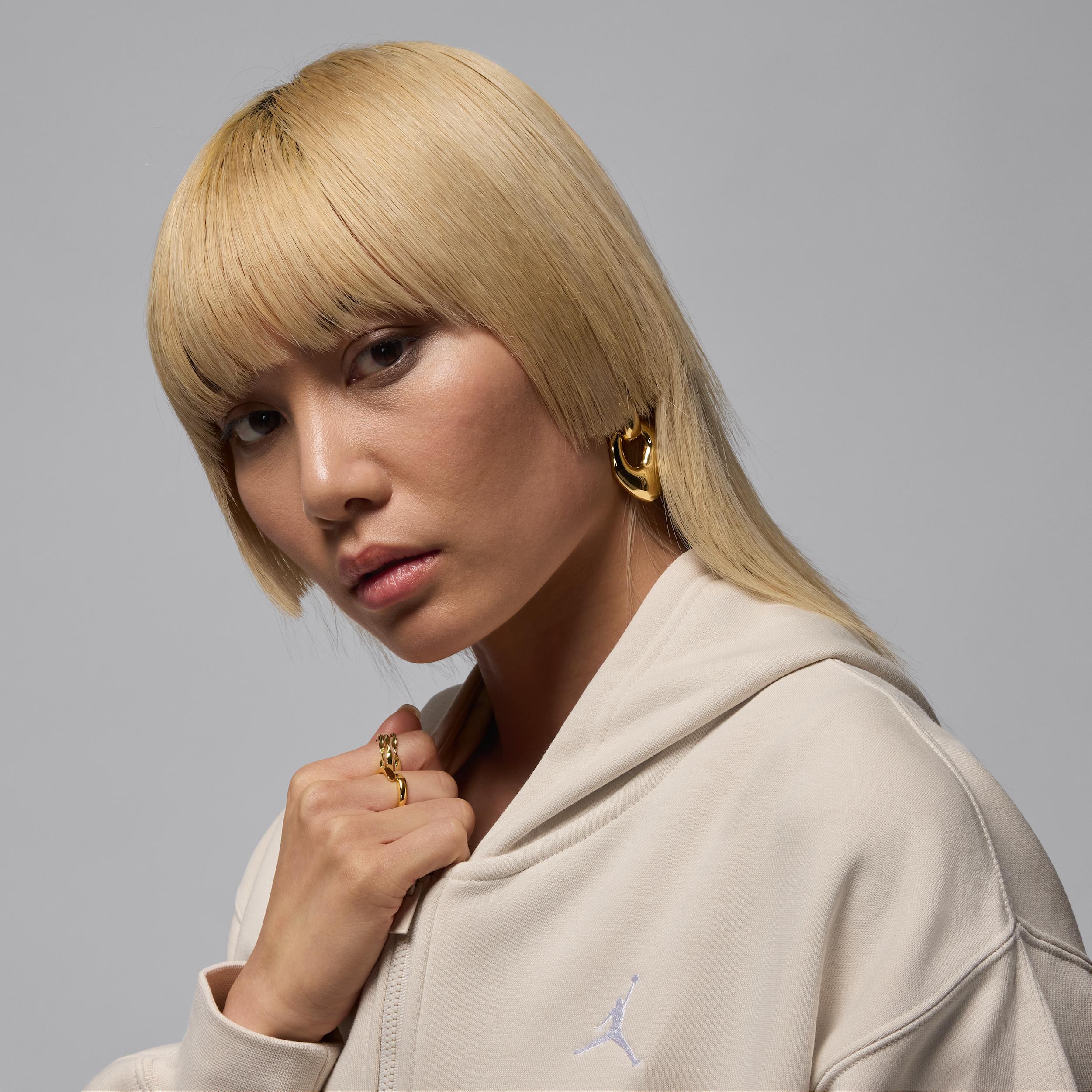 Jordan Brooklyn Fleece Women's Cropped Full-Zip Hoodie Product Image