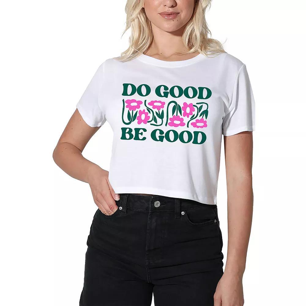 Women's Suburban Riot Mom Genes Crop Tee, Girl's, Size: Medium, White Product Image