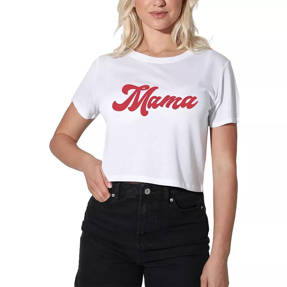 Women's Suburban Riot Mama Crop Tee, Girl's, Size: Small, White Product Image