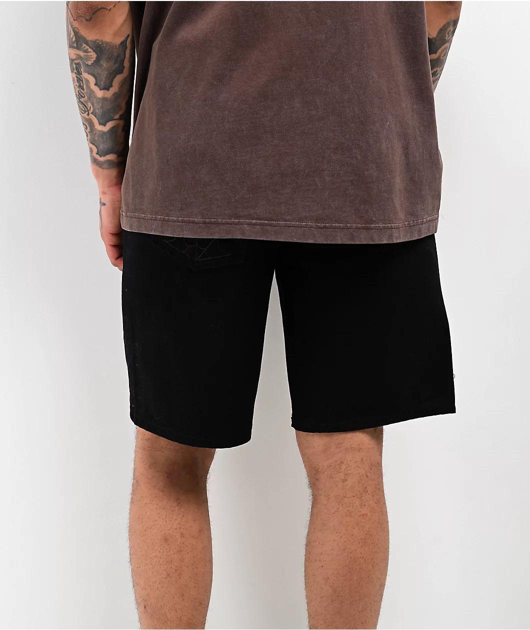 Lurking Class By Sketchy Tank Double Coffin Black Denim Shorts Product Image