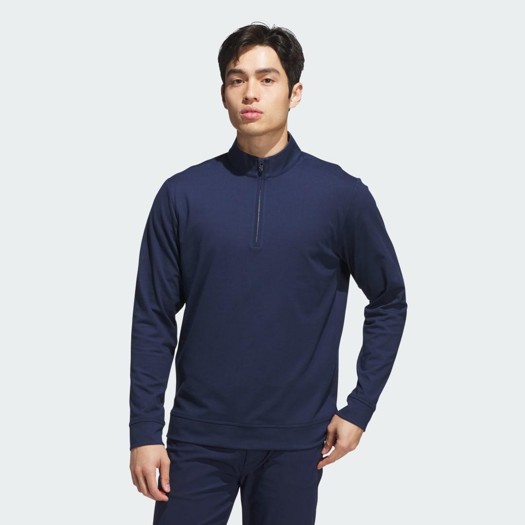 adidas Ultimate365 Classic Quarter-Zip Putty Beige XL Mens Product Image