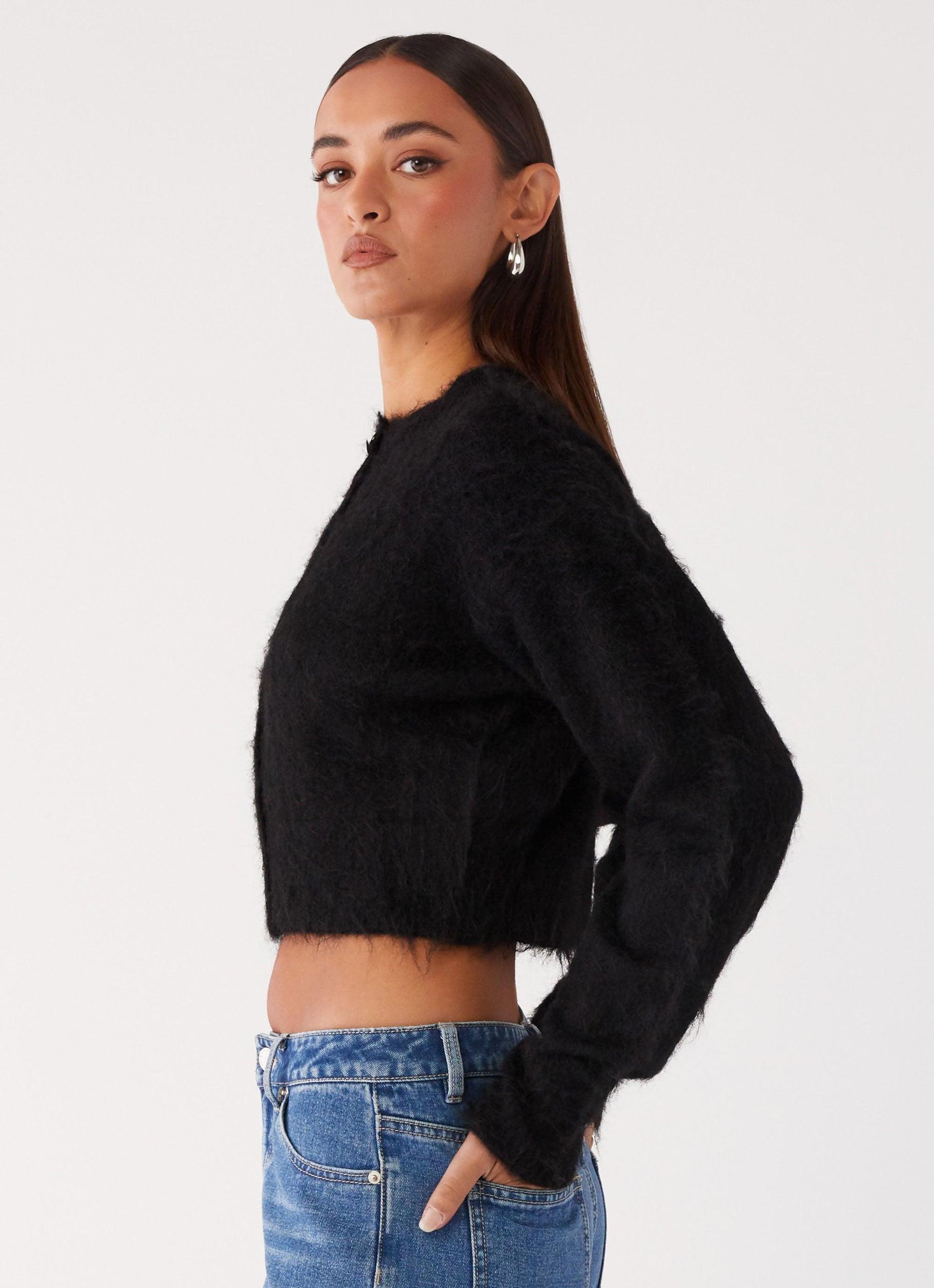 Reign Fitted Cardigan - Black Girls Product Image