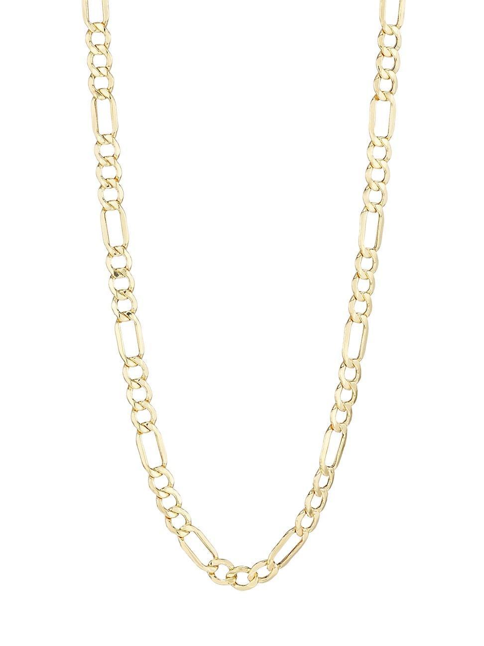 Mens 14K Gold Figaro Chain Necklace Product Image