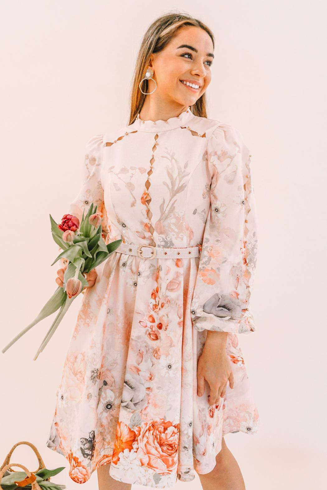 Belted Mini Dress Product Image