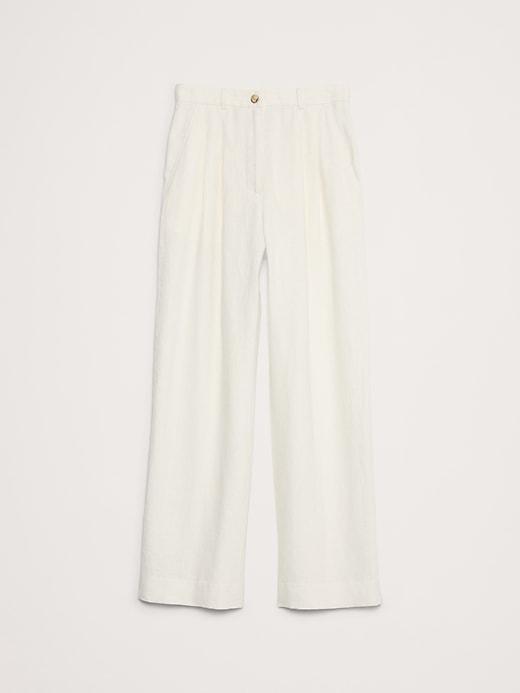 Soho High-Rise Wide-Leg Drapey Twill Pant Product Image