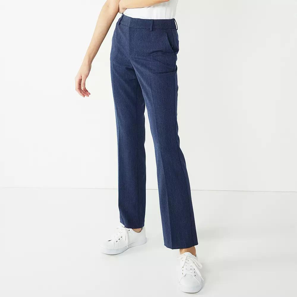 Women's Nine West Barely Bootcut Pant, Size: 16, Grey Navy Product Image
