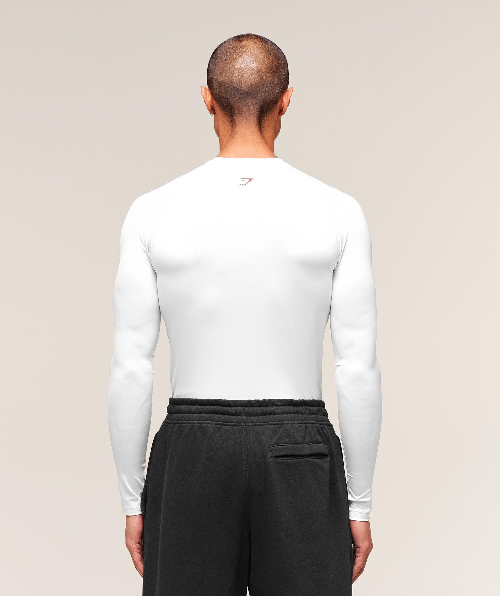 Gymshark GSLC Baselayer Long Sleeve T-Shirt - White Male Product Image
