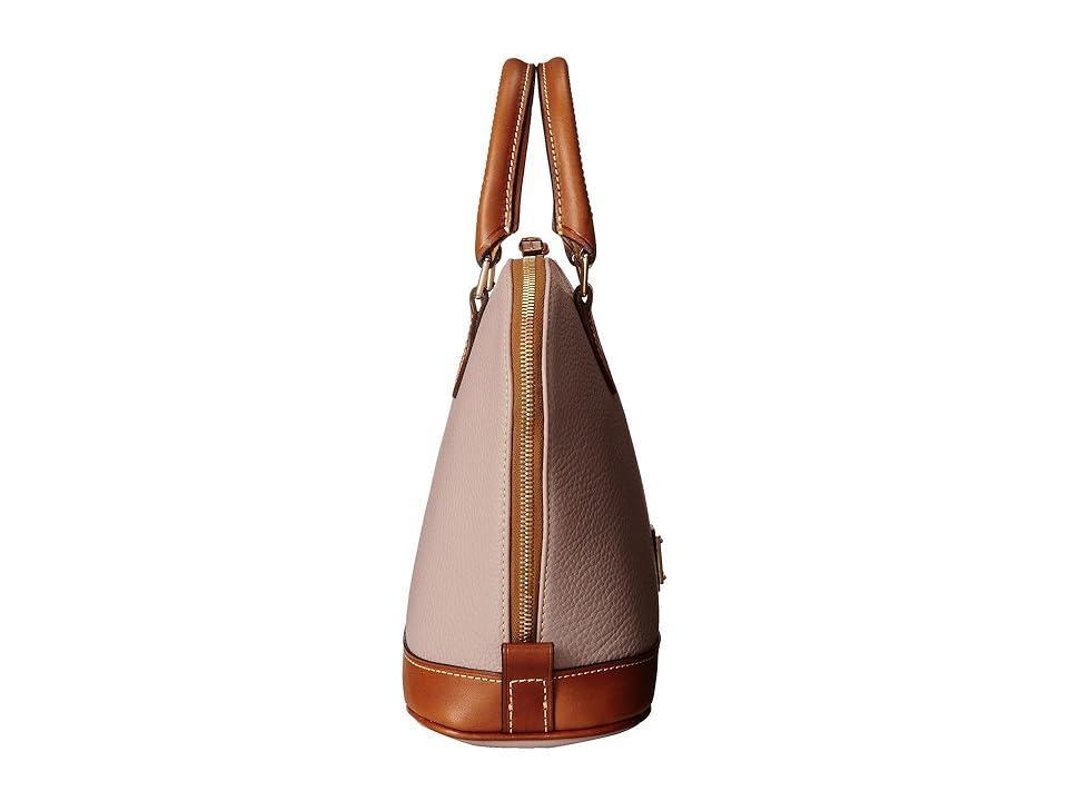 Dooney & Bourke Womens Pebble Grain Zip Zip Leather Satchel Bag in Olive Product Image