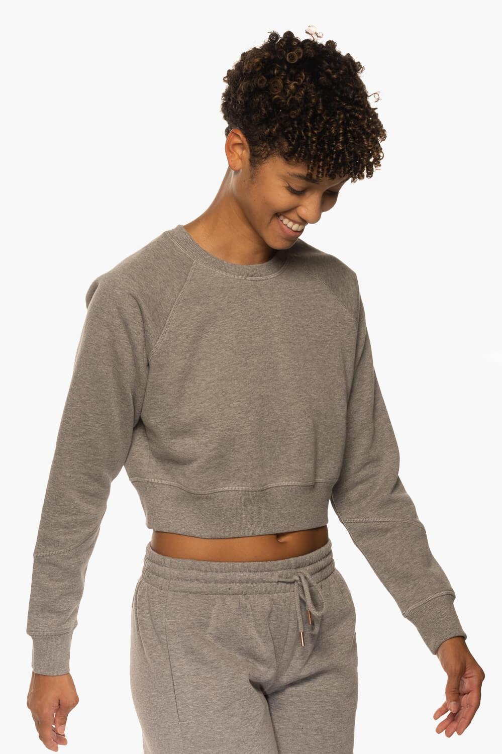 Sale Brynn Cropped Fleece Crewneck Product Image