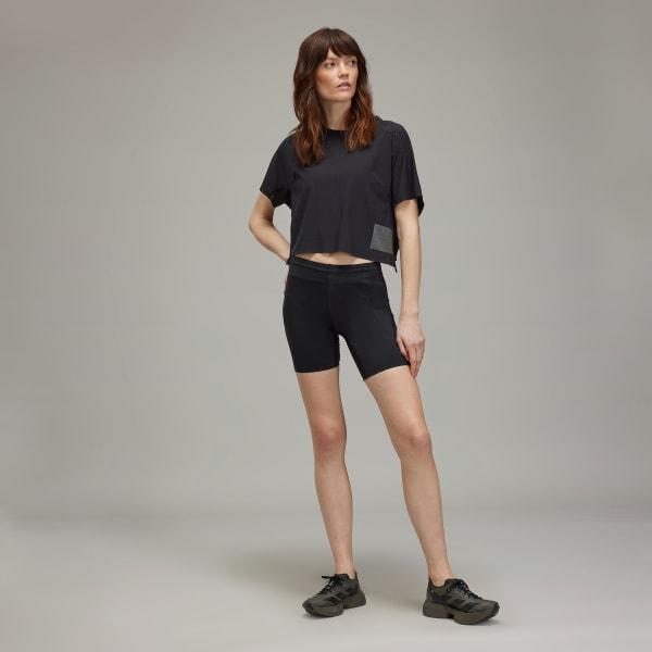 adidas Y-3 Running Short Sleeve Tee Black 2XS Womens Product Image