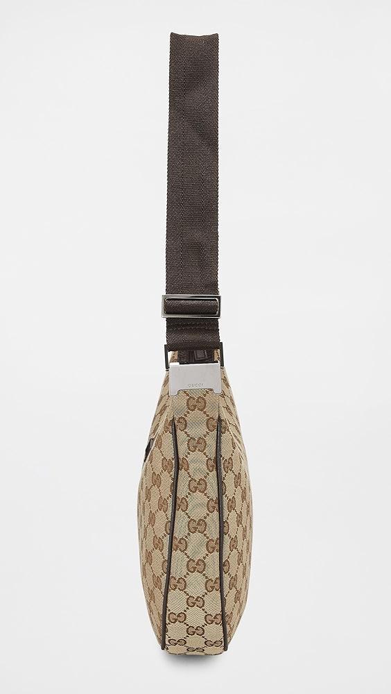 What Goes Around Comes Around Gucci Brown Canvas Round Messenger Bag | Shopbop Product Image